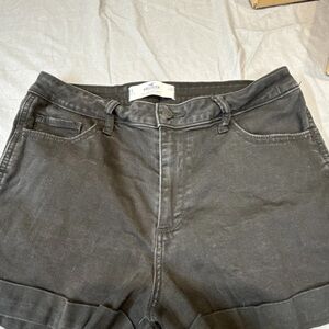 black hollister size 14 w32 curvy high rise jean short 3in advanced stretch